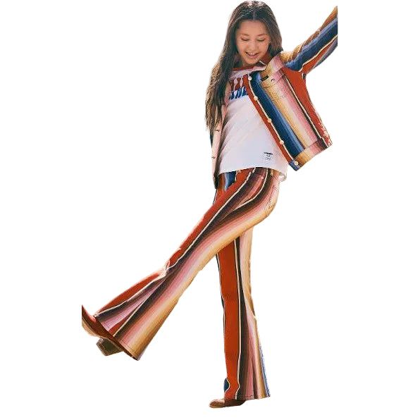 Wrangler Girl's Lainey Wilson Bell Bottom Jeans- Rodeo Stripe