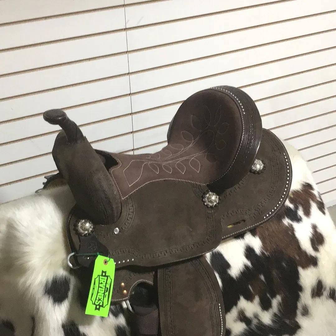 Cloverleaf Chocolate Leather Saddle