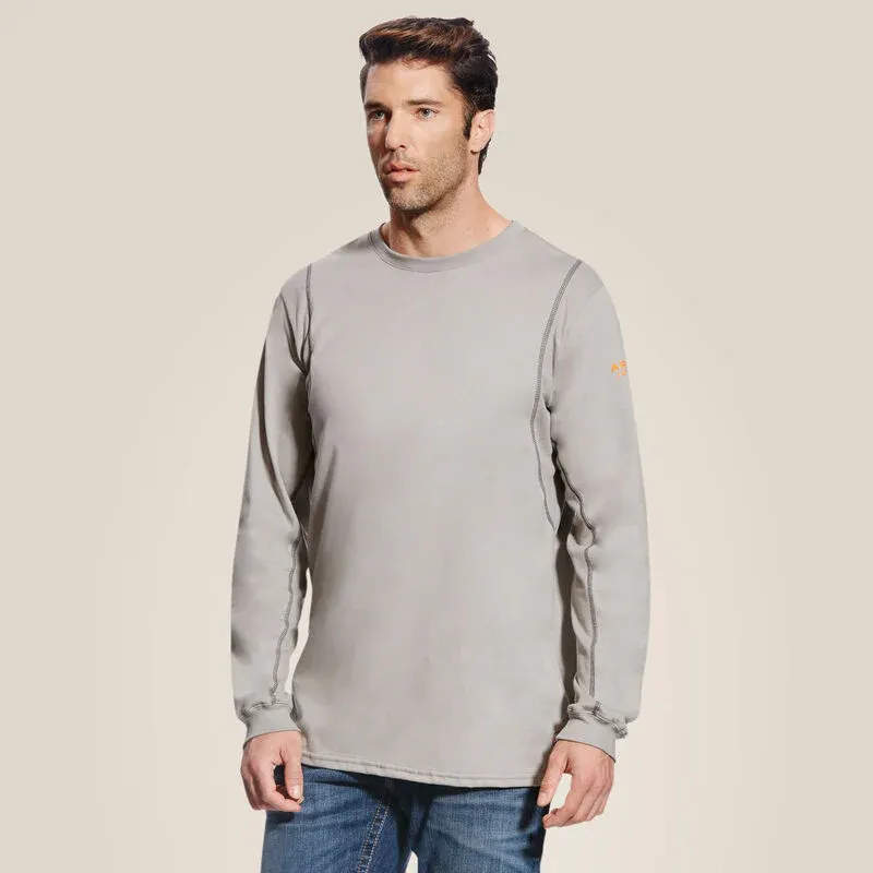 Ariat Men's Fire Resistant AC Crew T-Shirt - Silver Fox, Size: 3XL