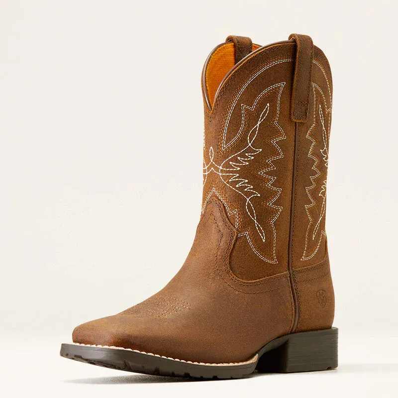 Ariat Youth Hybrid Rancher Western Boots - Distressed Tan, Size: 1