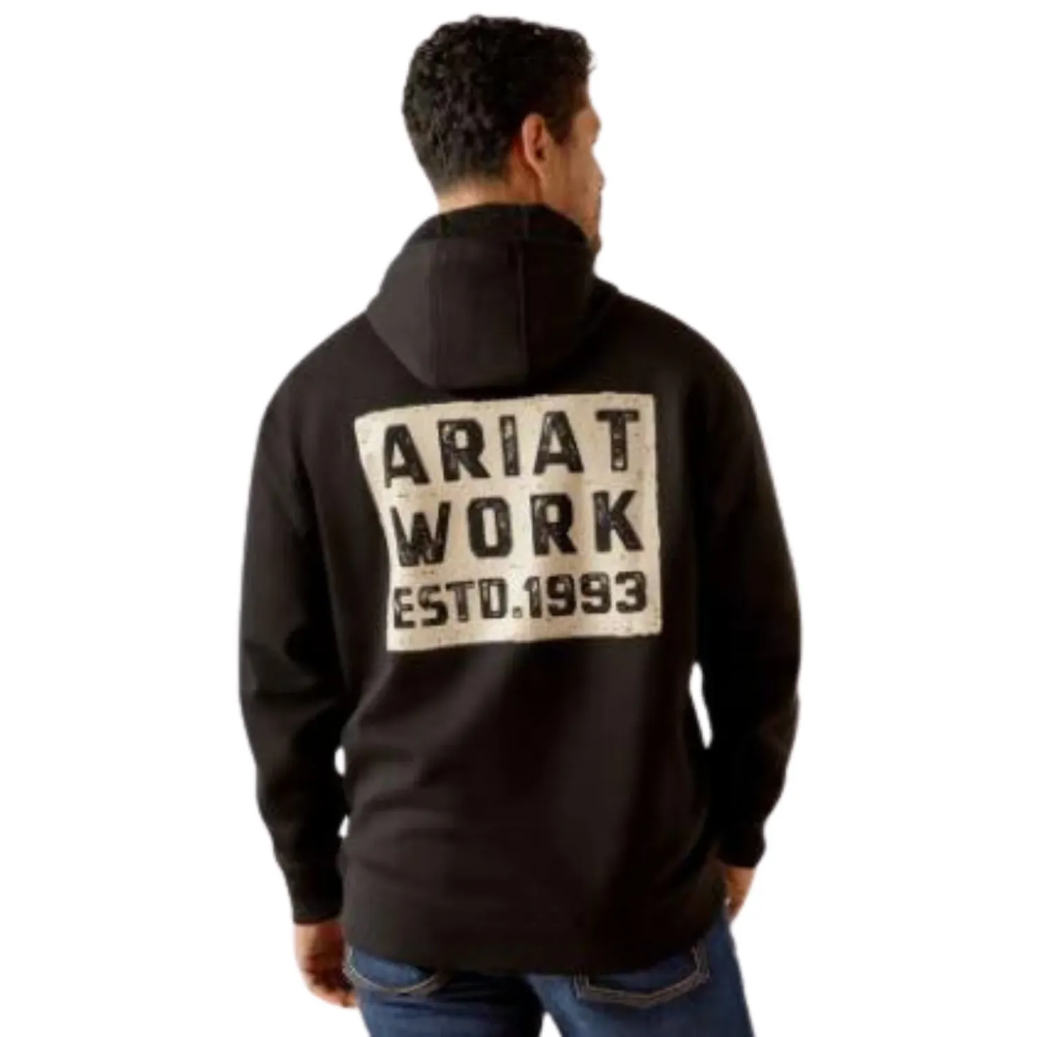 Ariat Men's Long Sleeve Workman Brickyard Hoodie, Color: Black, Size: 3XL