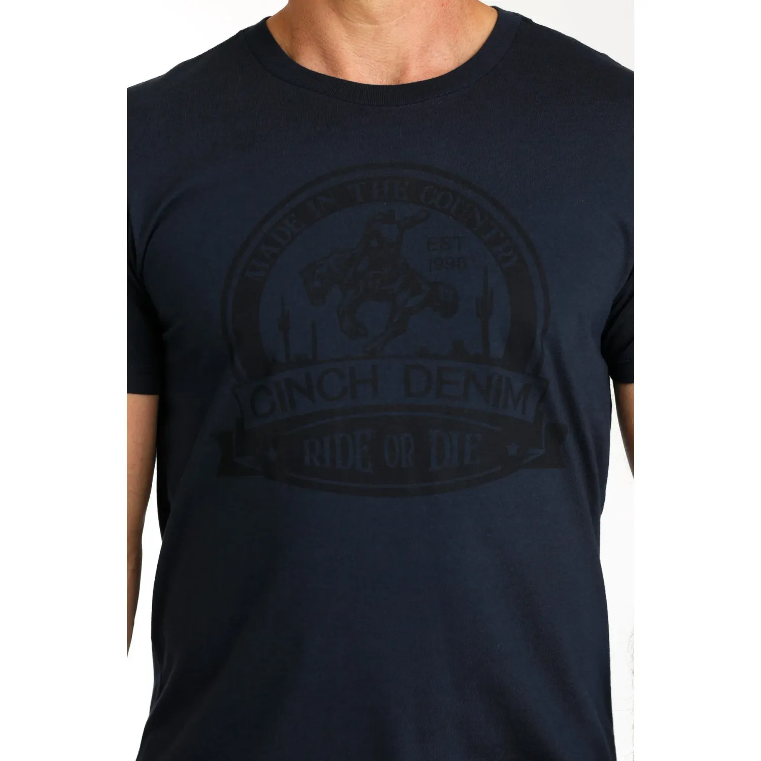 Cinch Men's Short Sleeve T-Shirt-NAVY - MTT1690628