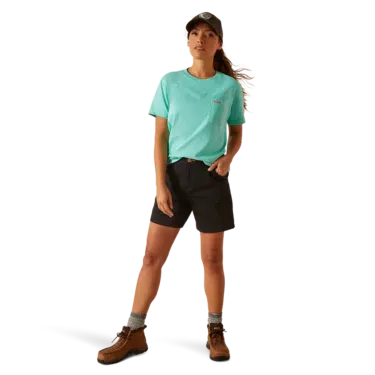 Ariat Women's Rebar Cotton Strong T-Shirt - Pool