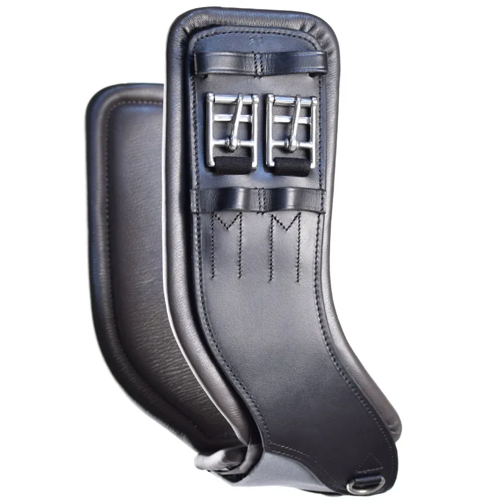 Shoulder Relief Girth-Jump &amp; AP (Leather), Colour: BLACK, Size: 40