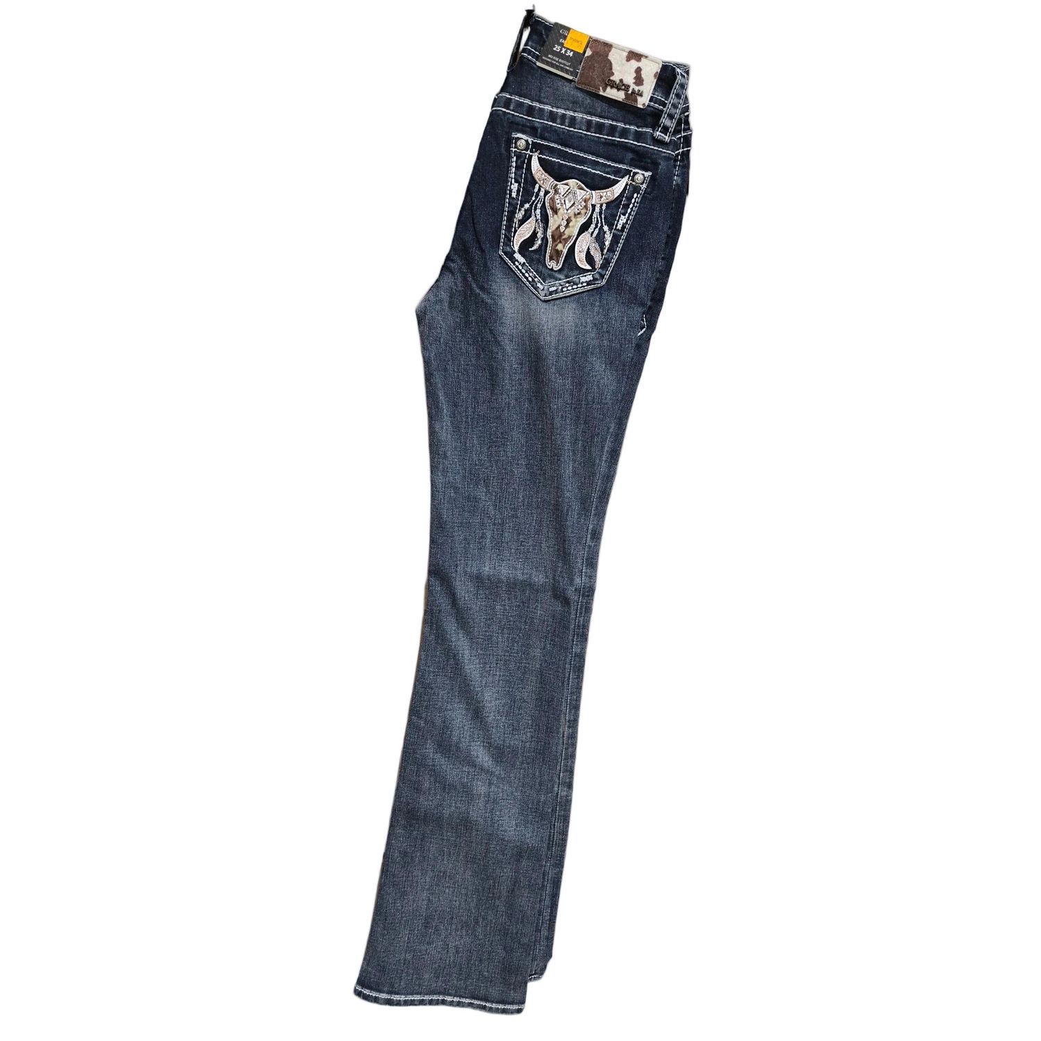 Grace in LA Women's Steer Head Jeans