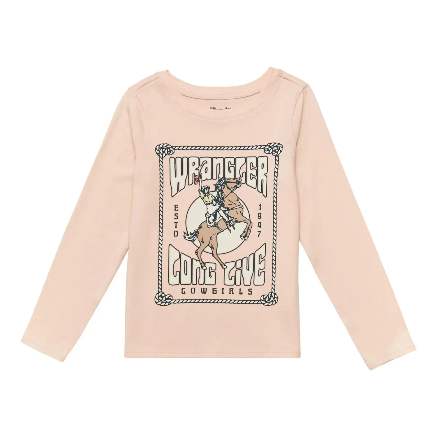 Wrangler Girl's Long Sleeve Shirt Graphic Print - Pink, Size: xs-1