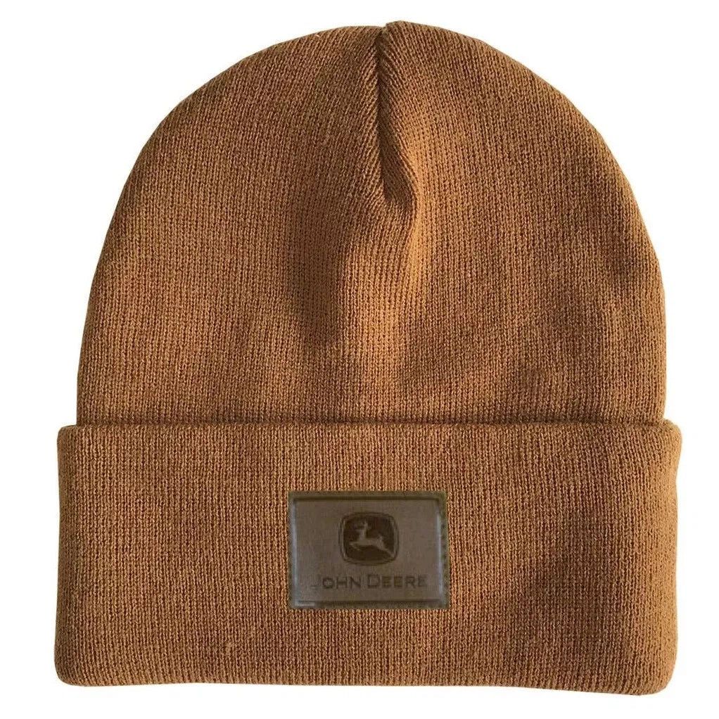 John Deere Beanie -Construction Brown