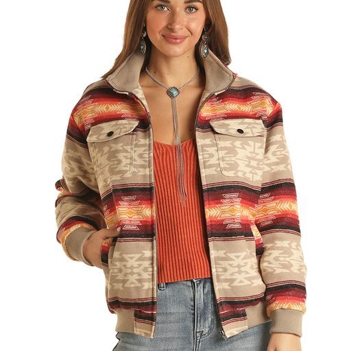 Rock &amp; Roll Women's Bomber Jacket - Taupe