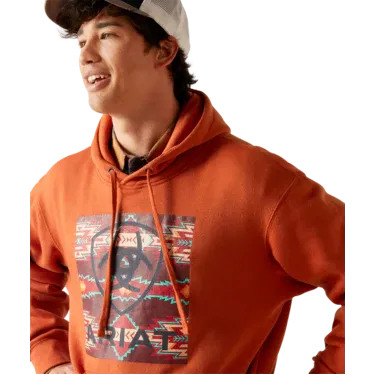 Ariat Southwest Block Hoodie - Copper Oxide