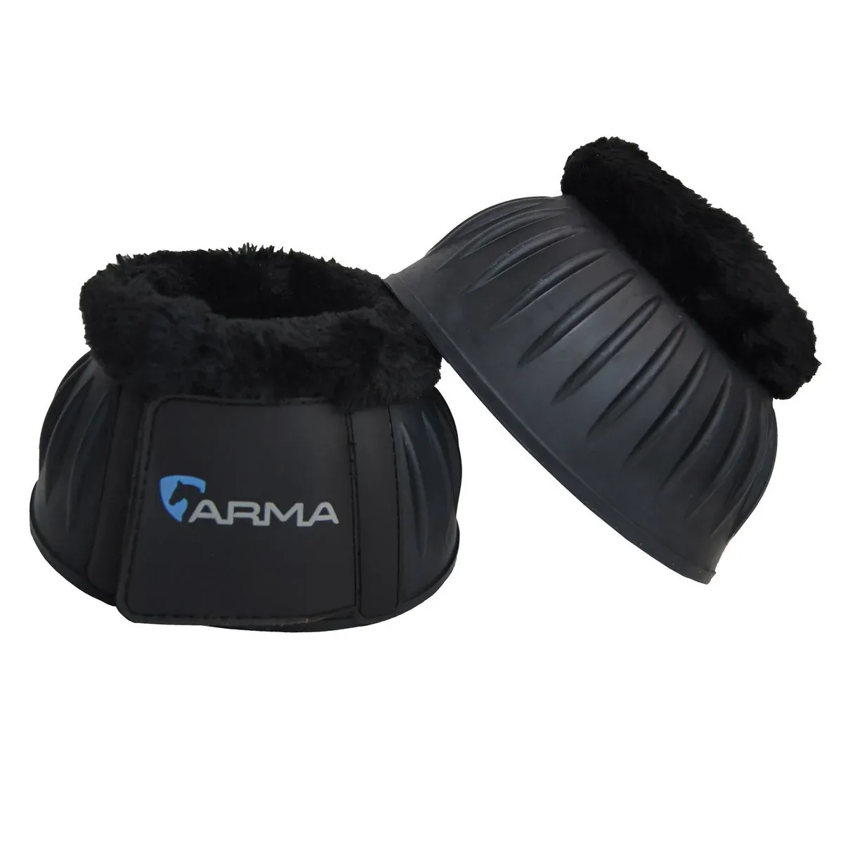 Arma Over Reach Boots w/ Fleece Trim, Colour: BLACK, Size: Cob