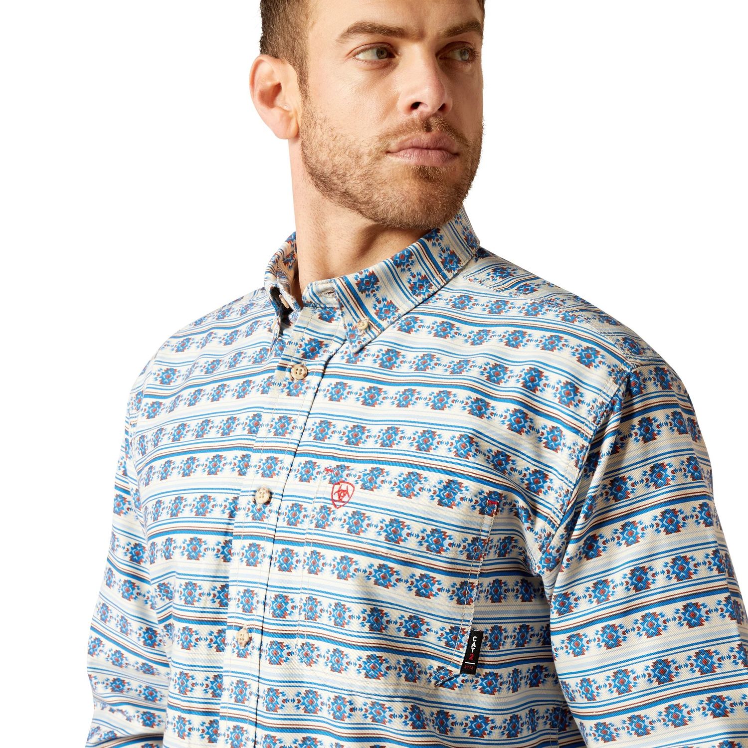 Ariat Men's FR Tenmile Long Sleeve Work Shirt - Almond Milk
