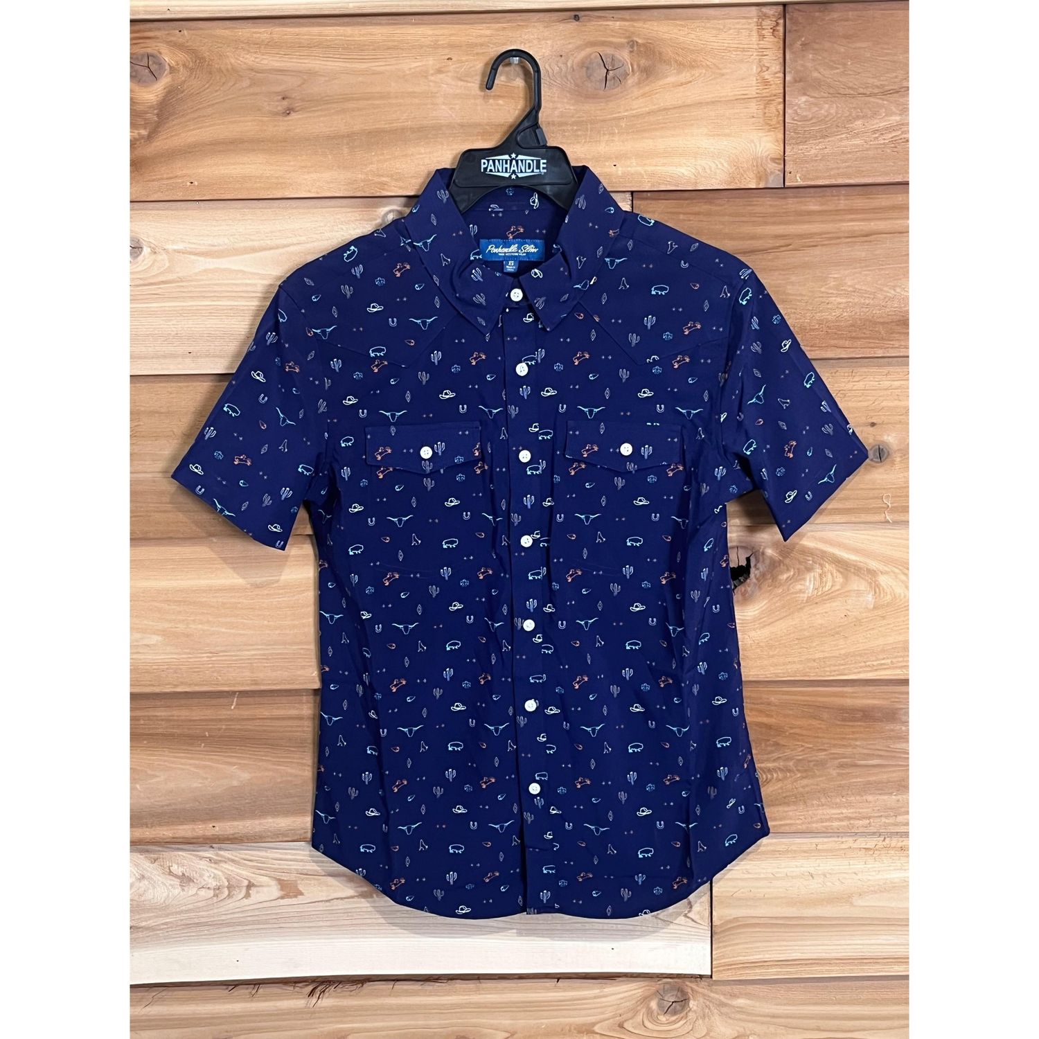 Panhandle Men's Button Up Shirt - Navy