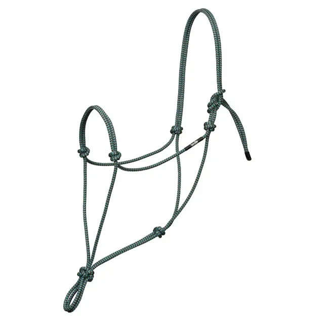 Weaver Leather Silvertip Big Sky Rope Halter Weanling, Color: 262-Charcoal/Turquoise