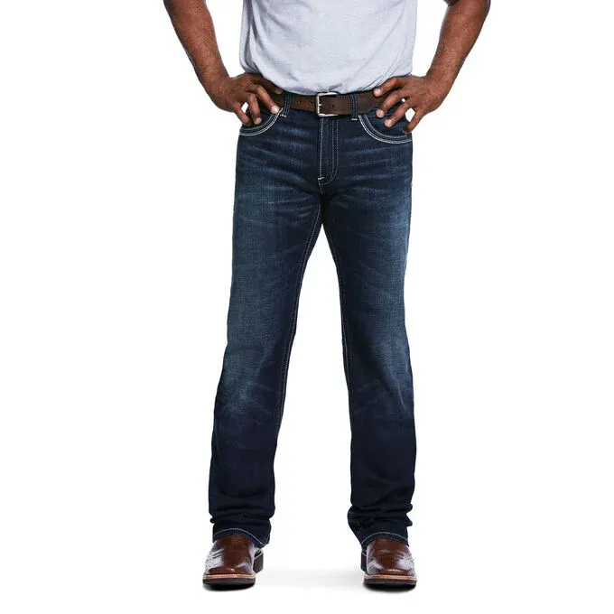 Ariat Men's M5 Slim Stretch Coltrane Stackable Straight Leg Jeans - Nightingale, Length: 30, Waist: 28