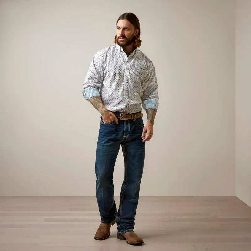 Ariat Men's Wrinkle Free Coleman Classic Fit Shirt - Grey