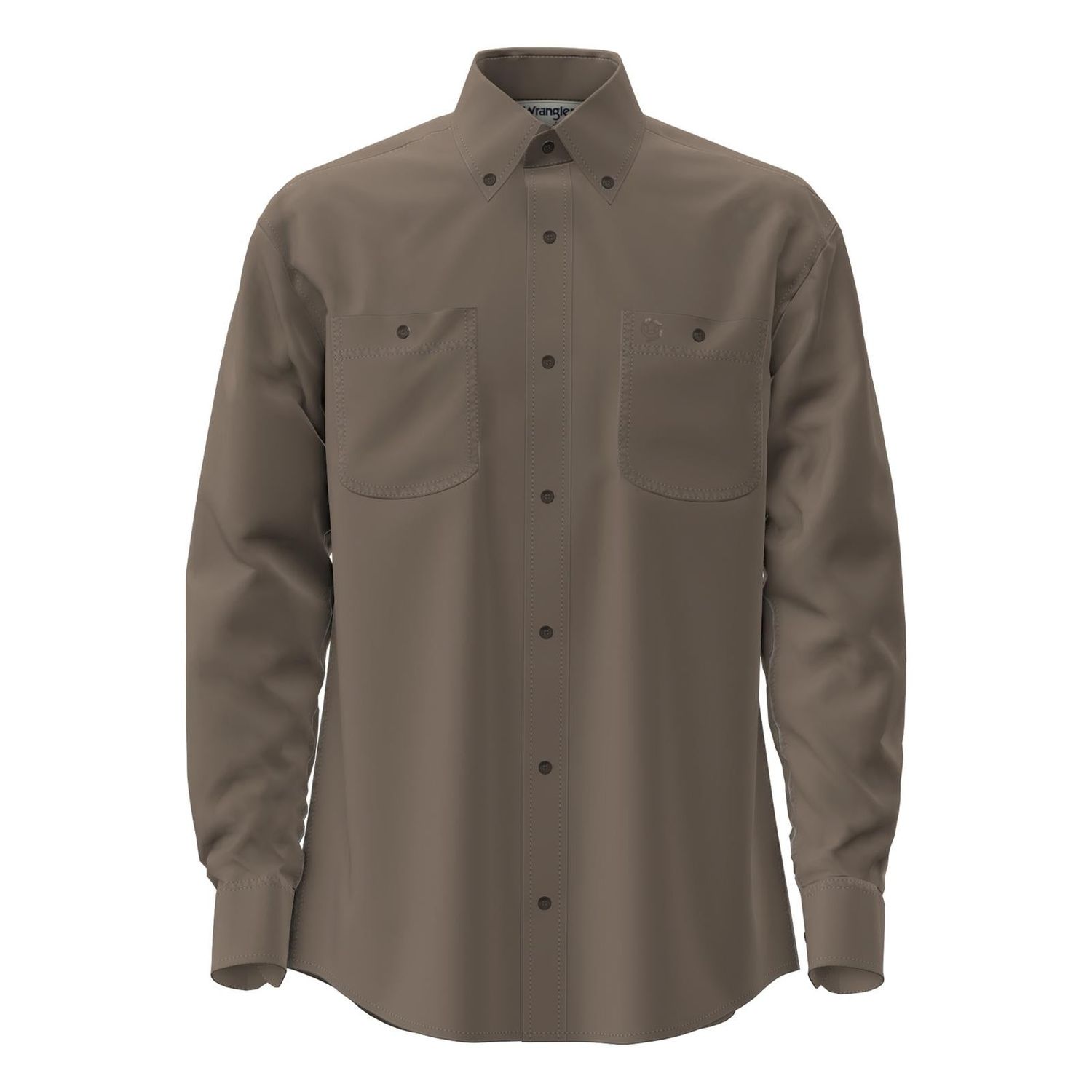 Wrangler Men's Wrangler George Strait Collection 2 Pocket LS Shirt - Walnut