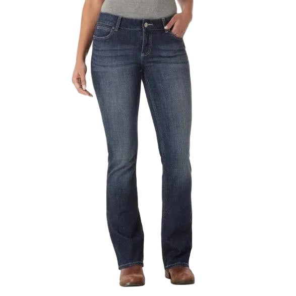 Wrangler Women's Mid Rise Boot Cut Jeans - Dark Wash