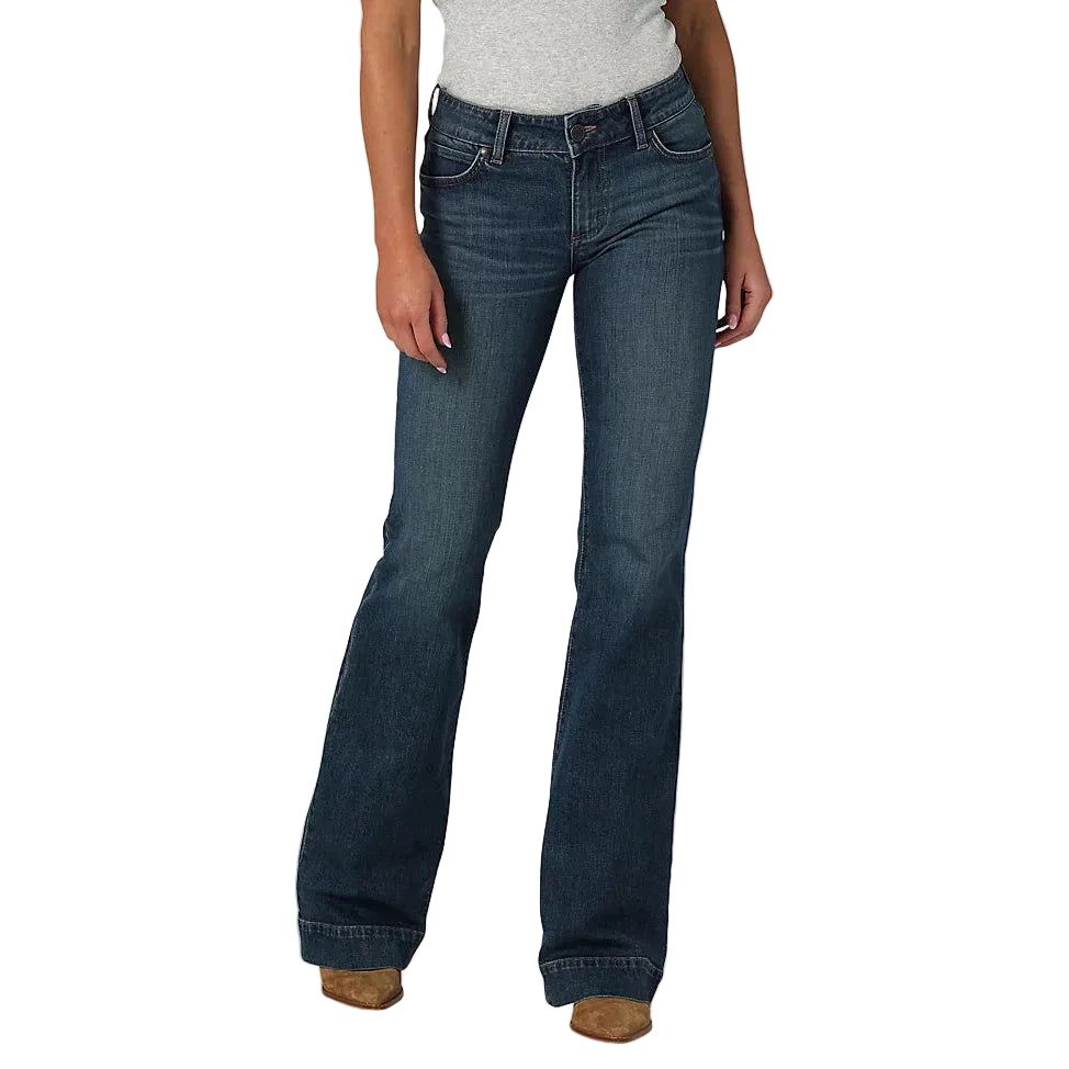 Wrangler Women's Retro Mae Mid Rise Trouser Jeans - Janet