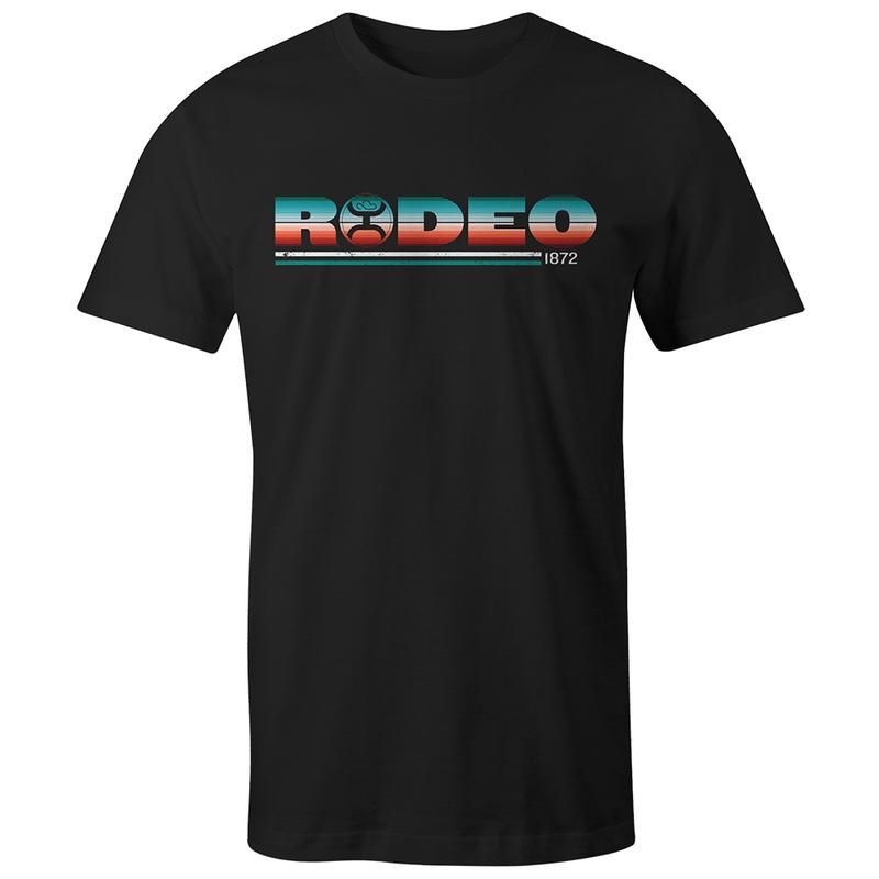 Rodeo Black Crew Neck W/Serape Pattern