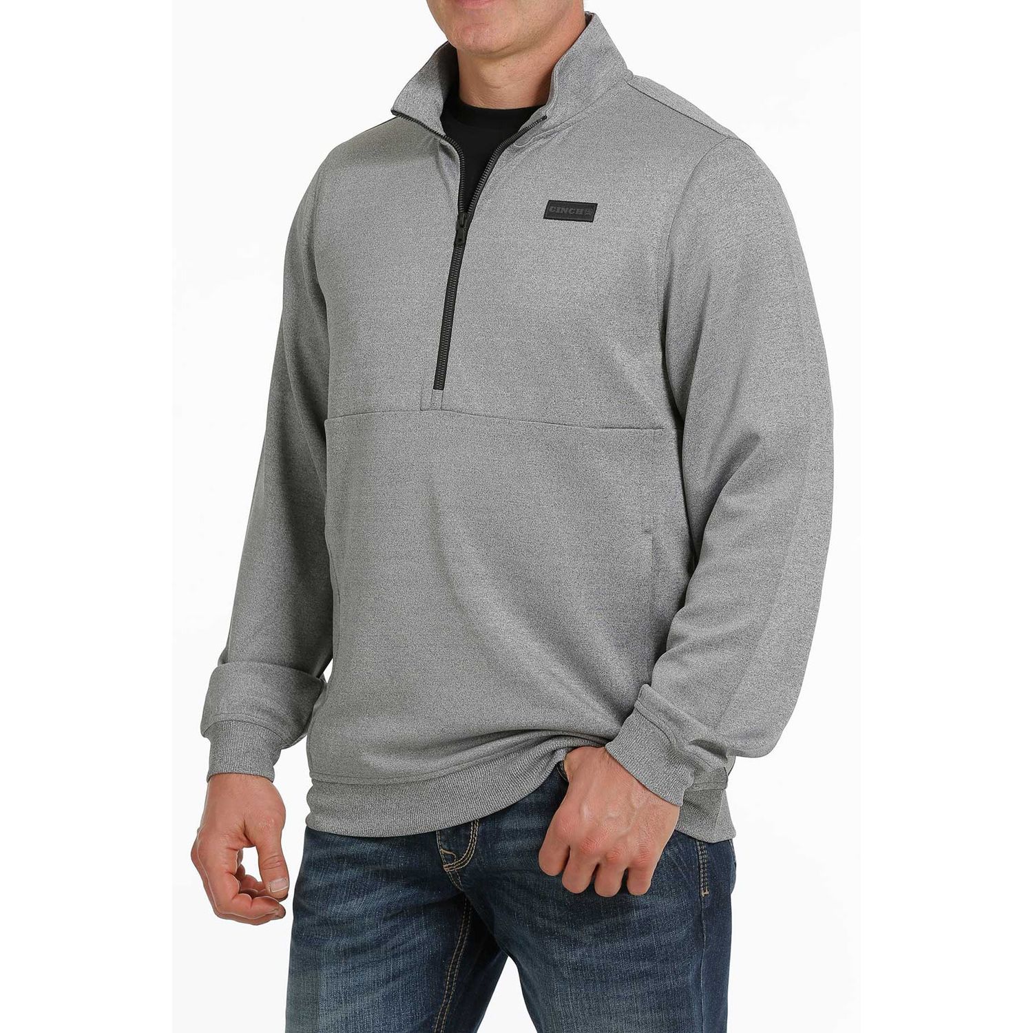 Cinch Men's 1/2 Zip Pullover Heather Grey