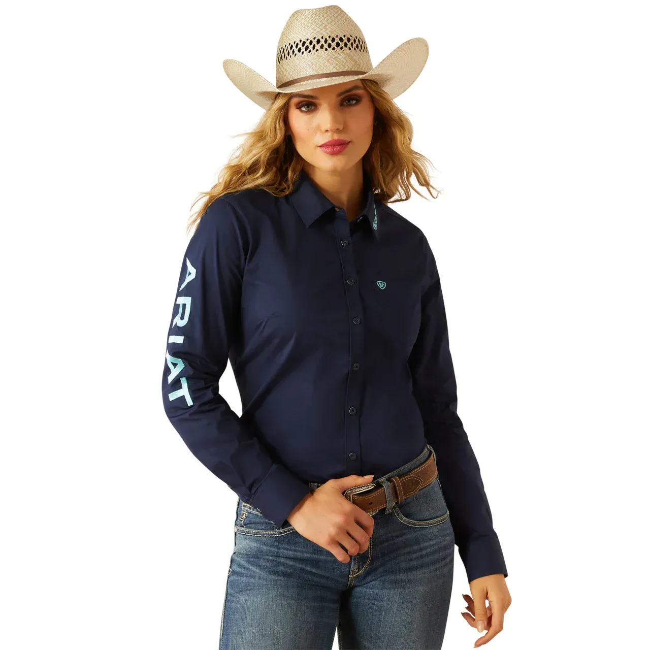 Ariat Women's Team Kirby Stretch Shirt - Black Iris, Size: XS