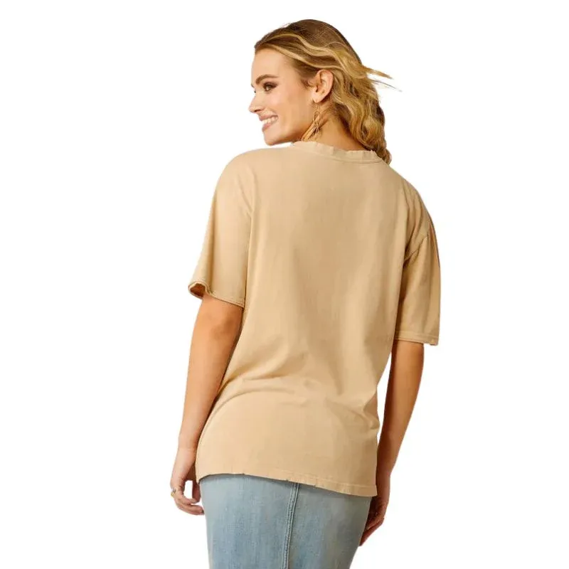 Ariat Women's Burro T-Shirt - Irish Cream Mineral Wash