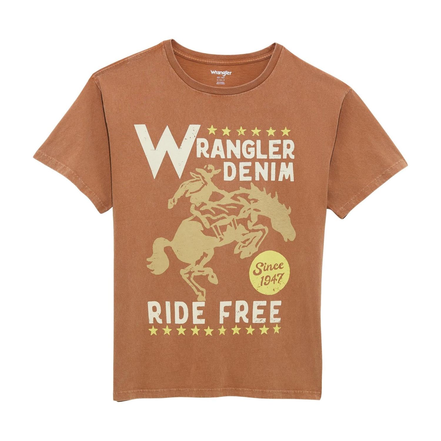 Wrangler Women's Short Sleeve Oversized Fit Tee Shirt- Argan Oil