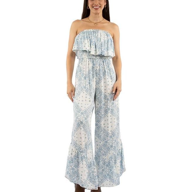 Scully Women's One Piece Romper-Light Blue