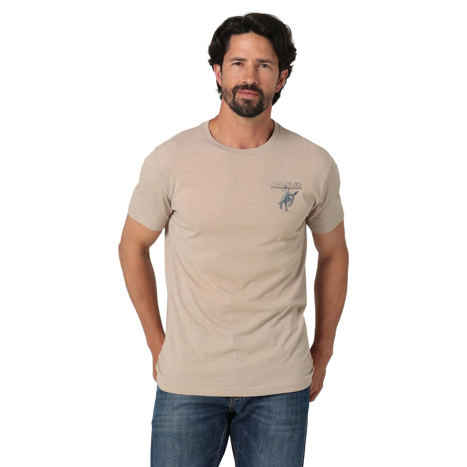 Wrangler Men's Short Sleeve T-Shirt - Trench Coat Heather