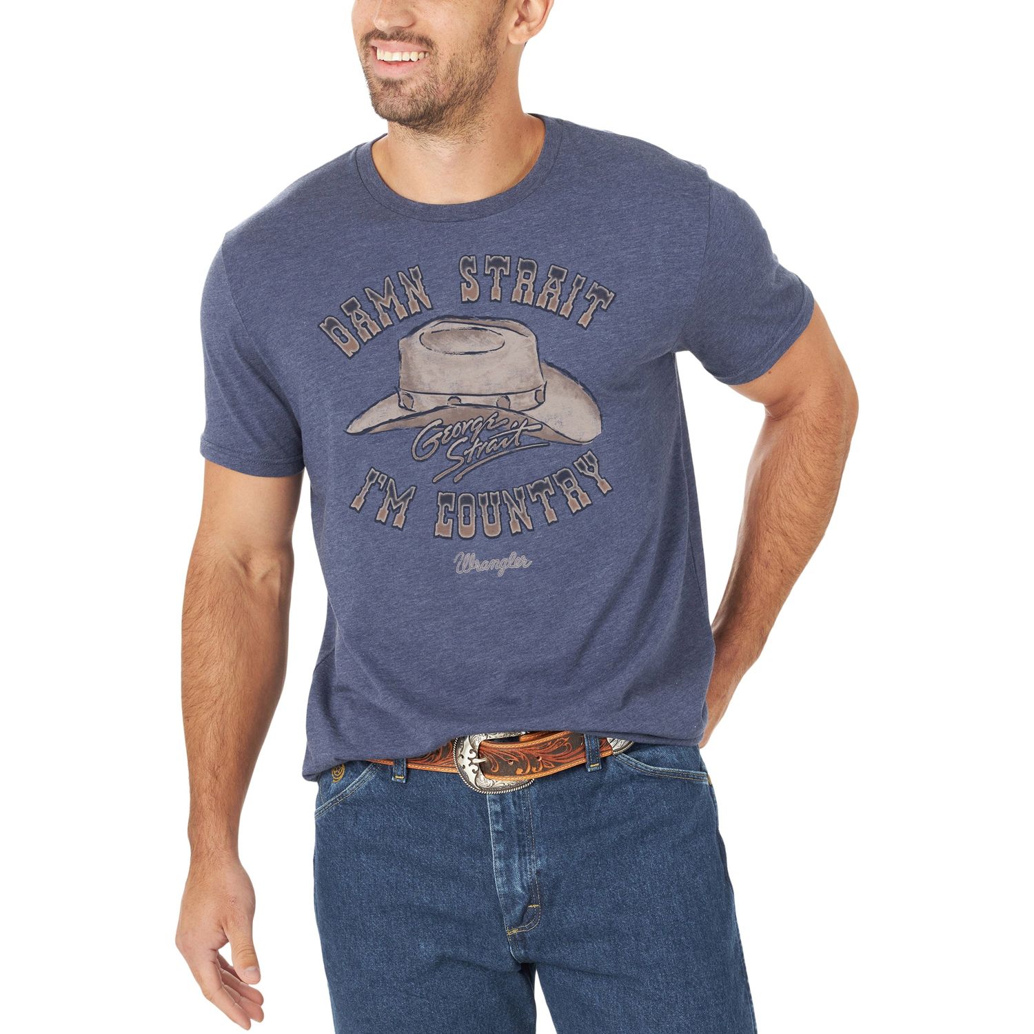 Wrangler Mens Graphic Tee Damn Strait
