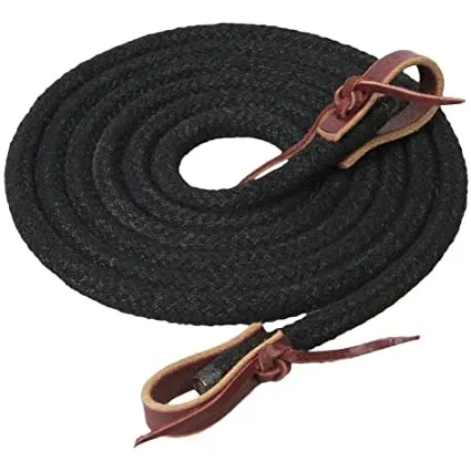 Weaver Leather Silvertip Horseman's Braid Trail Rein 1/2" x 10', Color: S1-black
