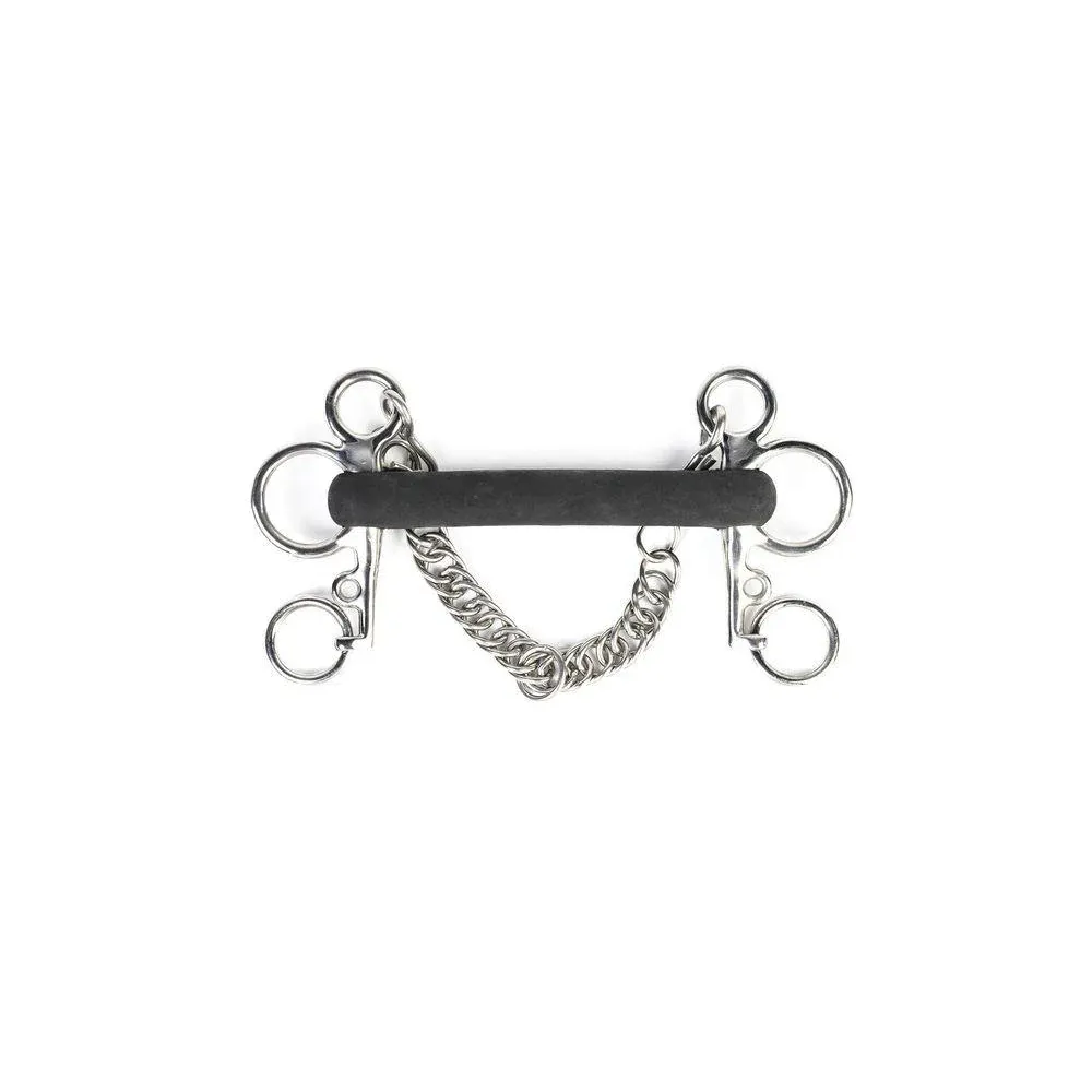 Shires Tom Thumb Rubber Jointed Pelham Bit, Size: 5"