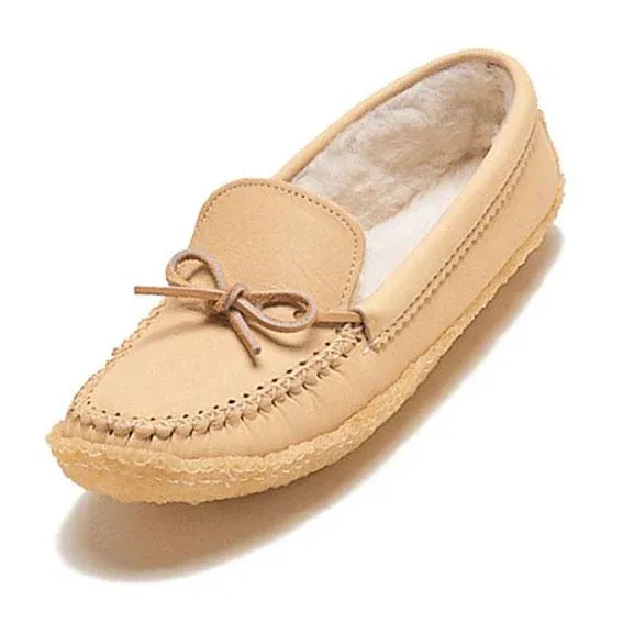 Bastien Women's Moccasins - Crepe Sole - Cream, Size: 5
