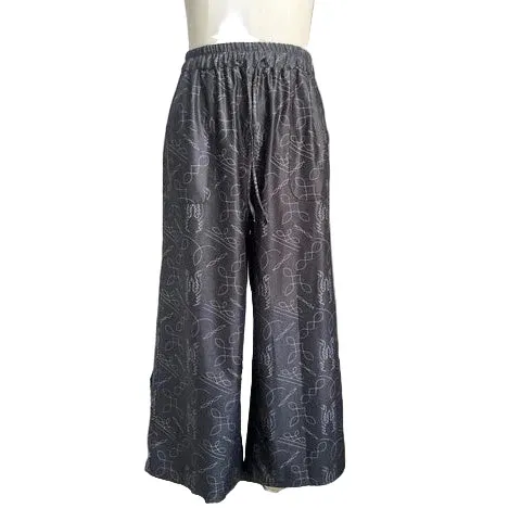 Turquoise Haven Women's Pants, Color: Black Boot Stitch, Size: S