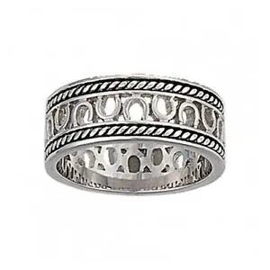 Montana Silversmiths Clasped in Rope and Star Light Ring, Size: 7