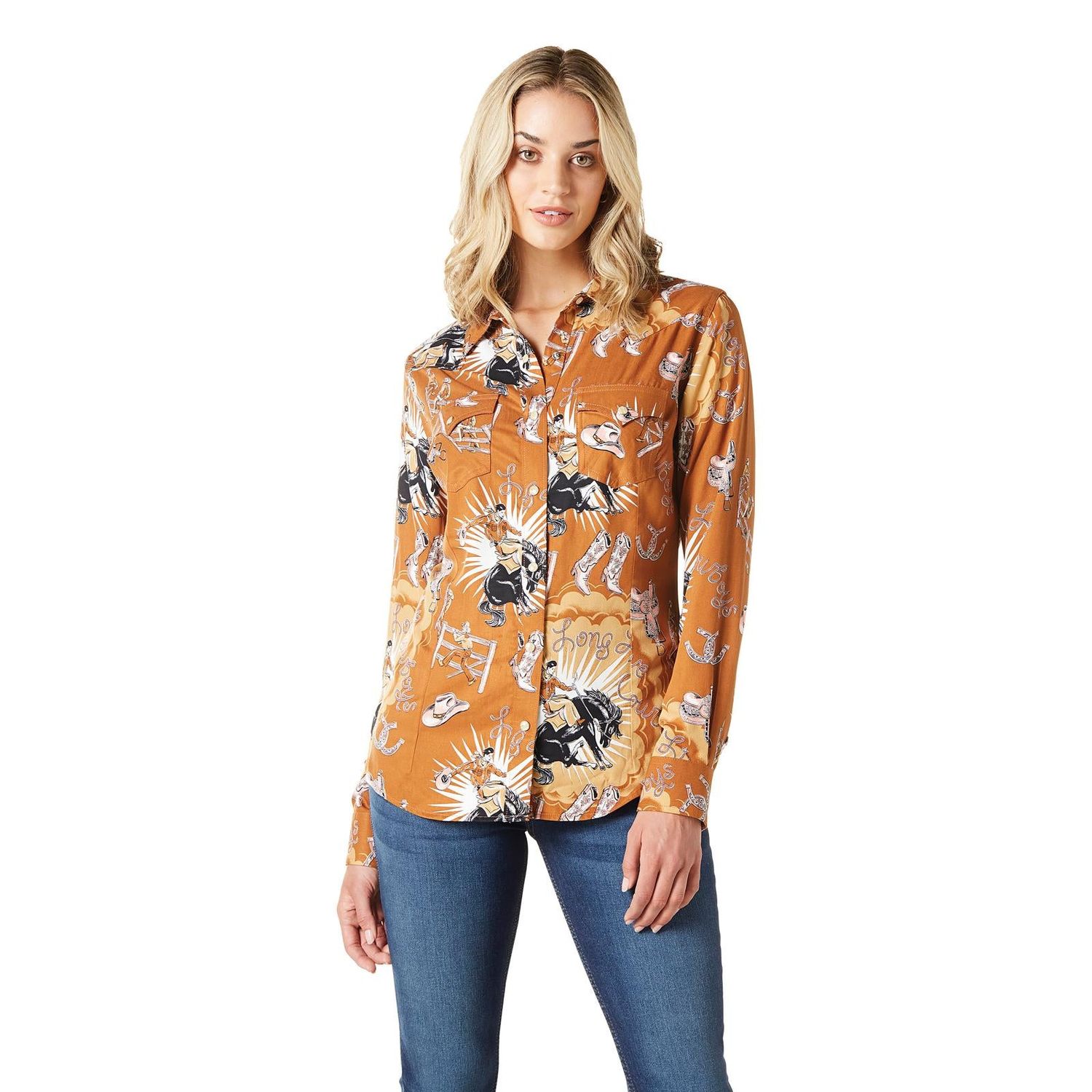 Wrangler Women's Retro Punchy Shirt - Tan