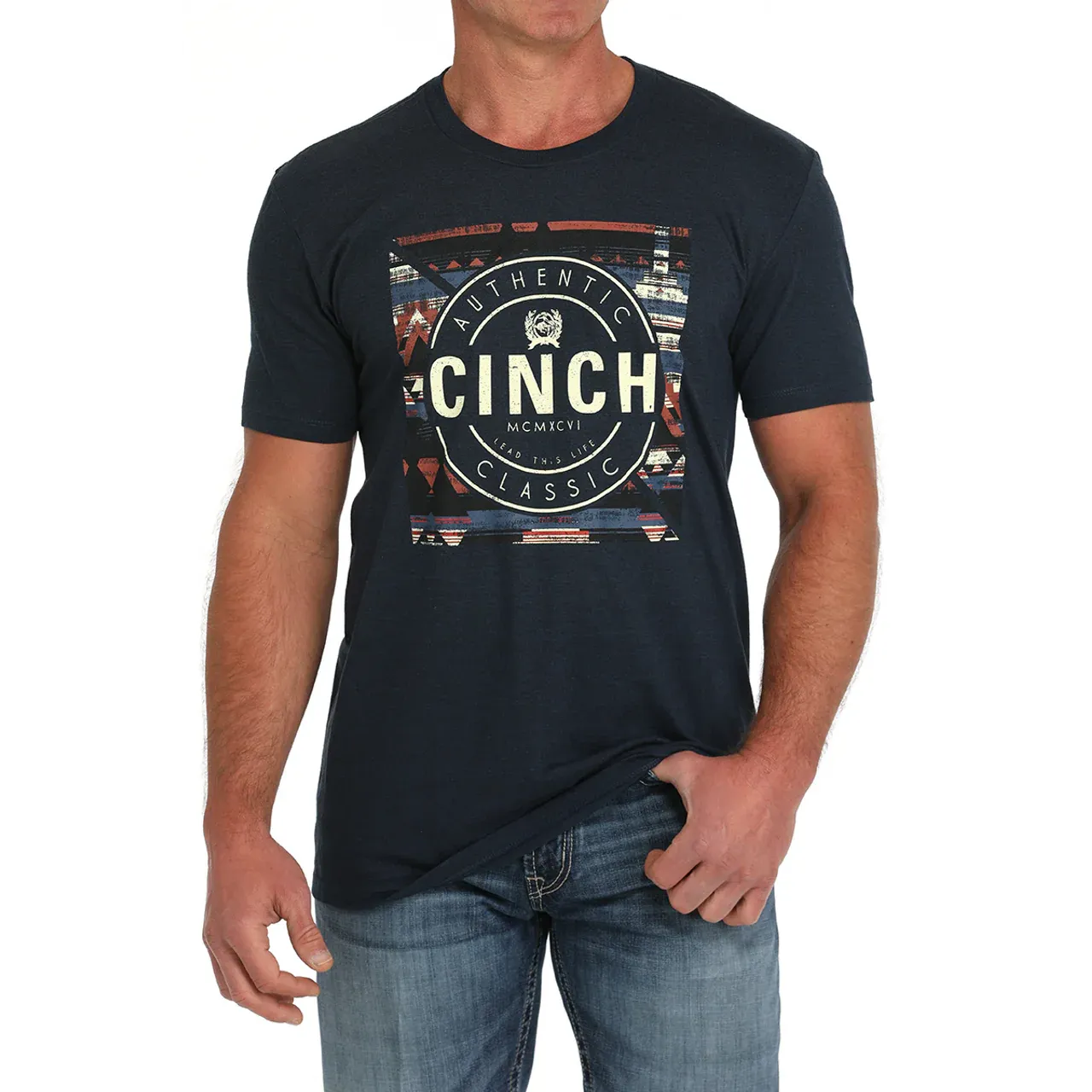 Cinch Men's Short Sleeve Tee Shirt - Navy - MTT1690674