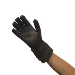 Black Deer Skin Bull Riding Glove - Youth