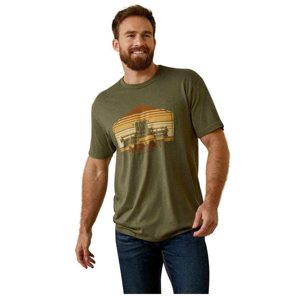 Ariat Men's Combine T-Shirt Military Heather, Size: S
