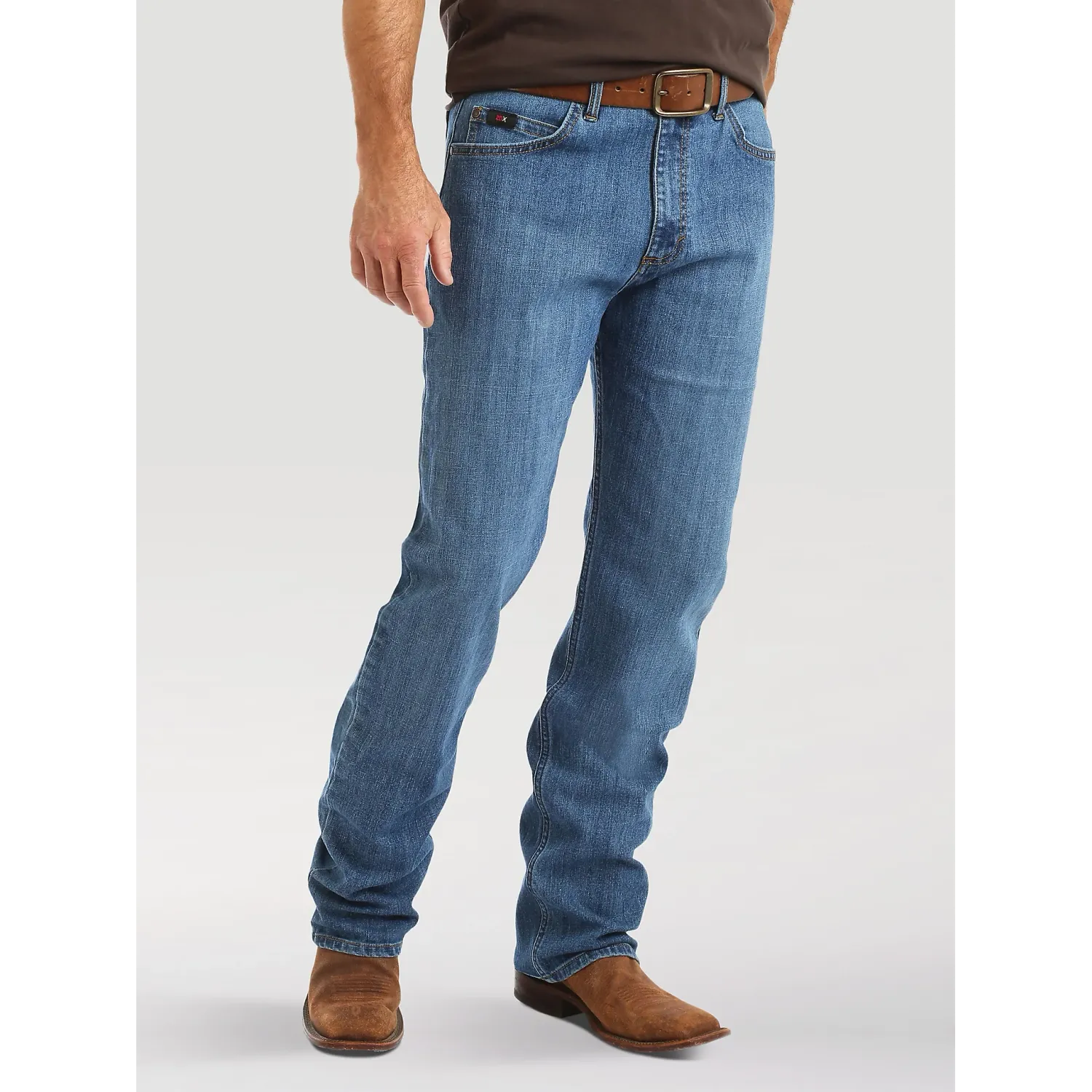 Wrangler Men's 20X No.01 Competition Active Flex Relaxed Fit Jeans - Admiral Blue, Length: 30, Waist: 28