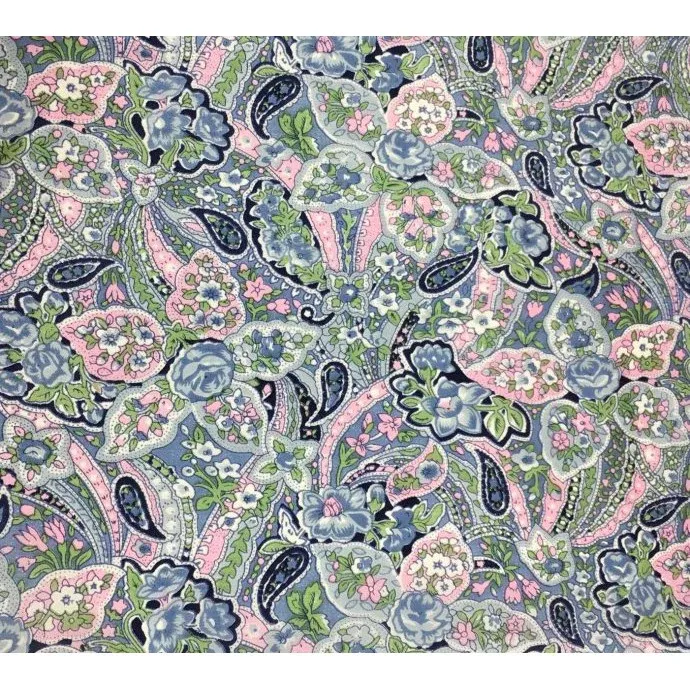 Wyoming Traders Solid Silk Scarf-42" - Assorted Colours, Color: blue-paisley