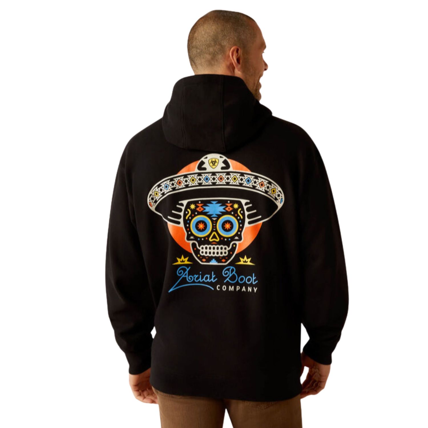 Ariat Men's Sugar Skull Hoodie - Black