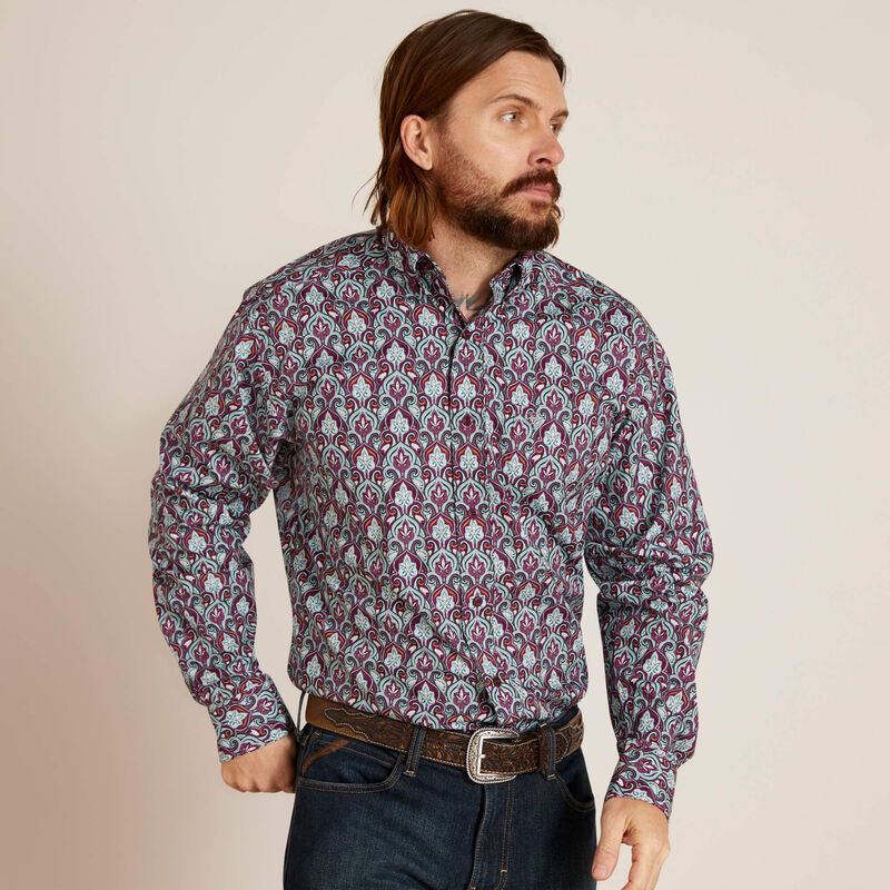 Ariat Men's Stefan Classic Fit Long Sleeve Shirt - Bella Donna