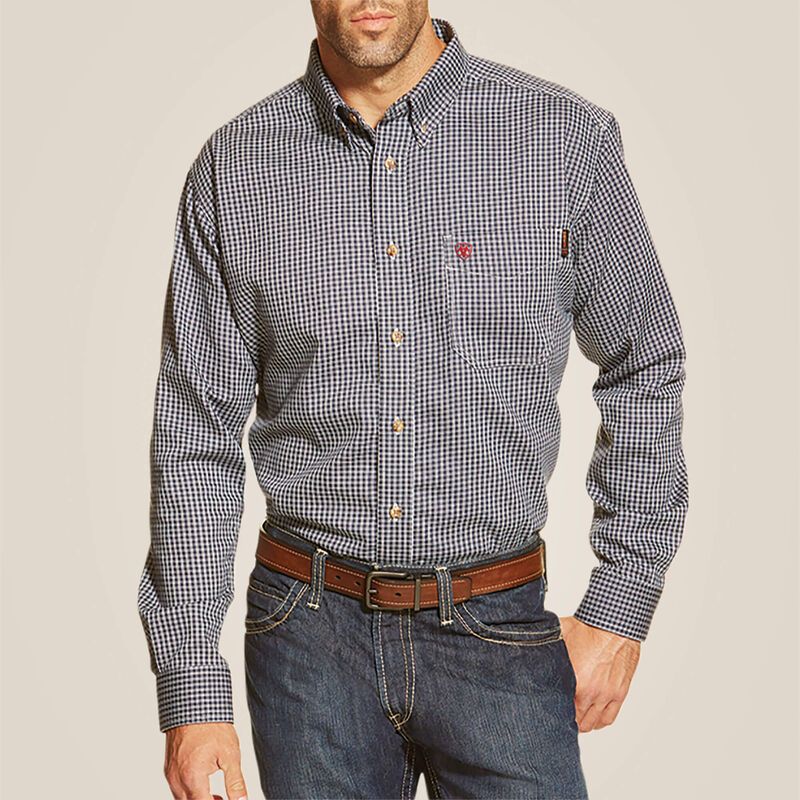Ariat Men's Fire Resistant Basic Work Shirt - Blue Multi, Size: 3XLT