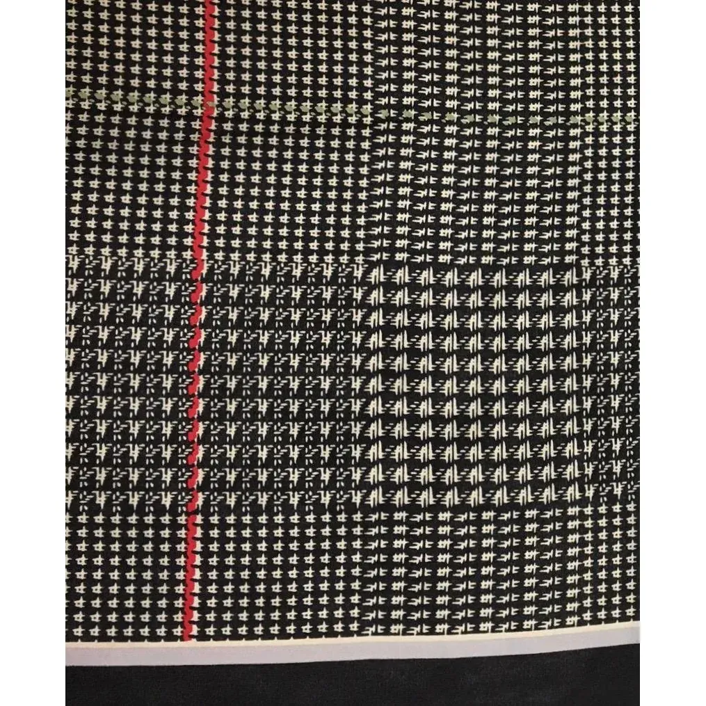 Wyoming Traders Silk Scarf - Plaid, Colour: BLACK PLAID