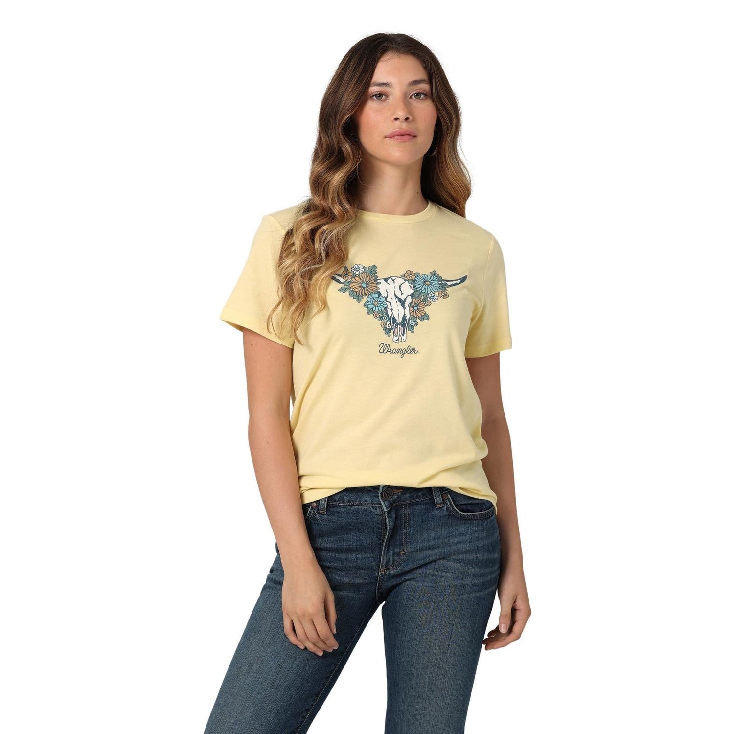 Wrangler Women's Retro Short Sleeve Tee - Mellow Yellow Heather