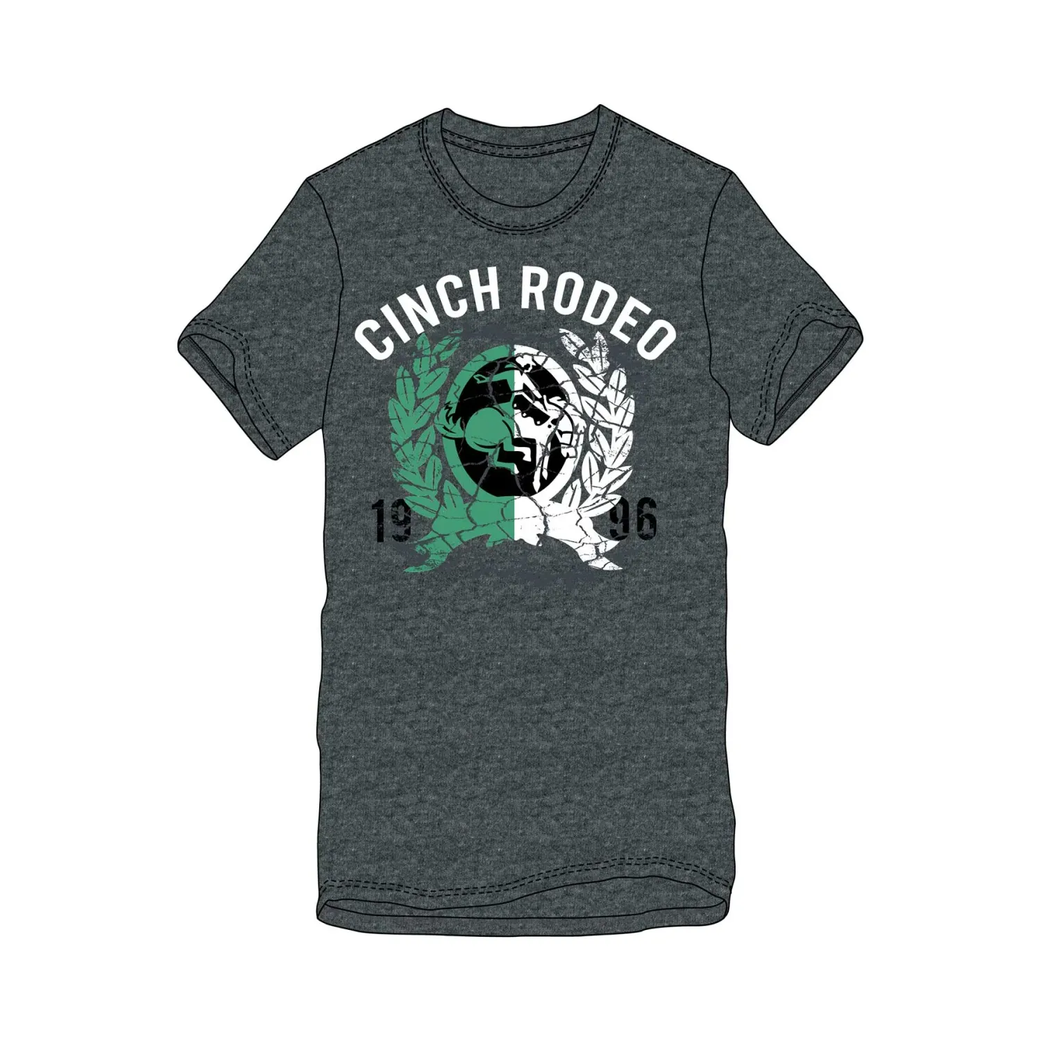 Cinch Boys SS Tee Heather Charcoal, Size: SMALL