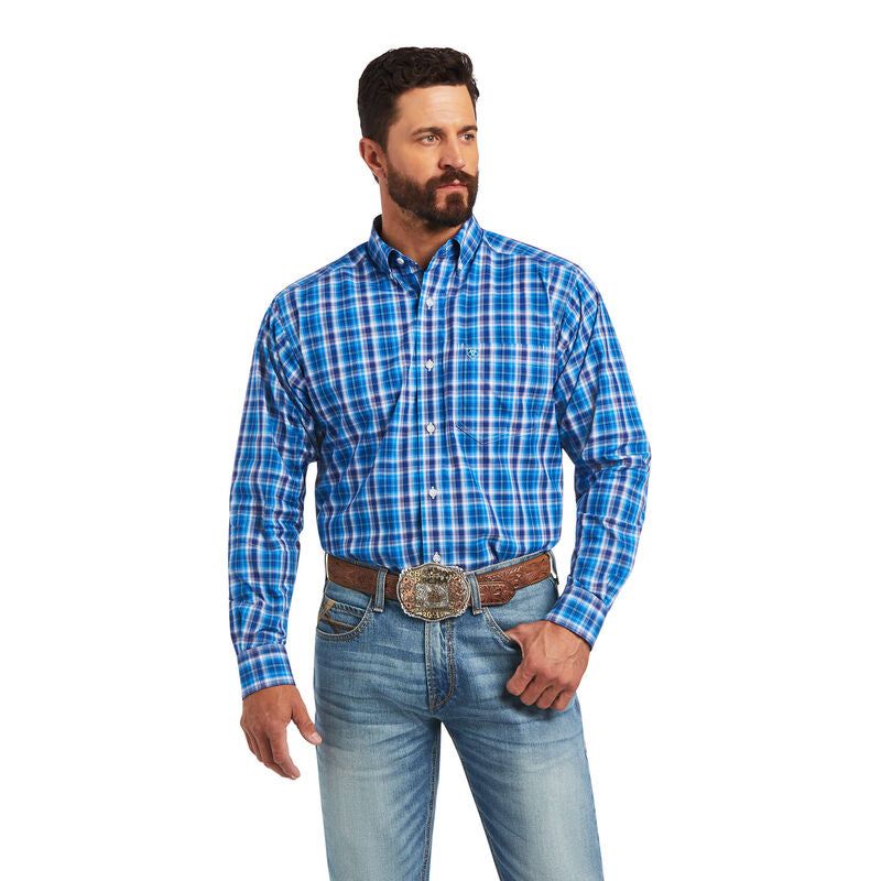 Ariat Mens Pro Mason Classic LS Brilliant Blue Shirt