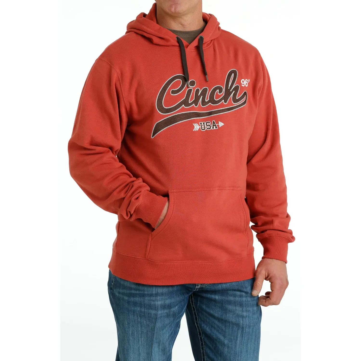 Cinch Men's Pullover Hoodie - Red, Size: XS