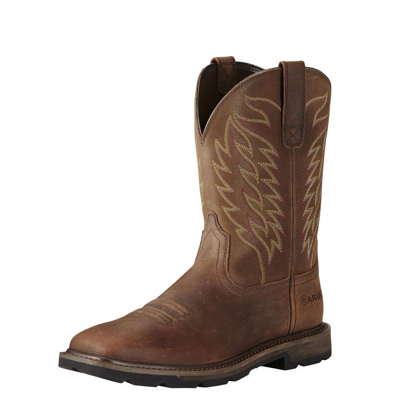 Ariat Men's Groundbreaker Work Boots - Brown - 10020059